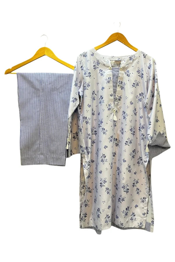 Powder Blue Embrioded	2 piece