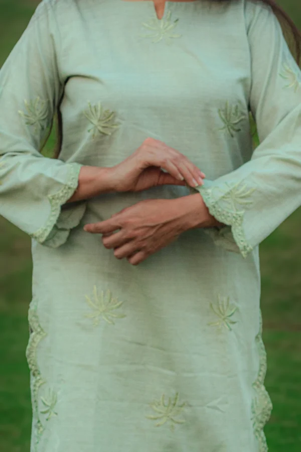 Pistachio Green Embroidered 2 Piece - Image 2